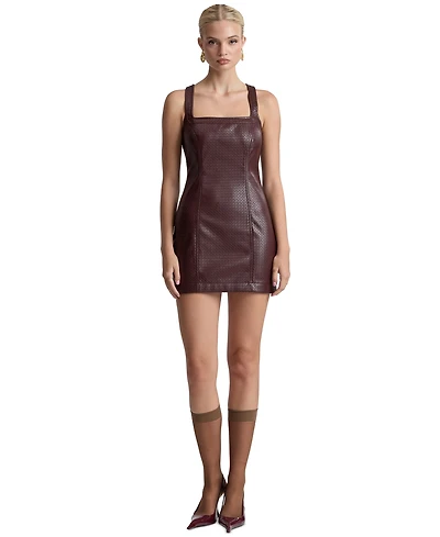 Avec Les Filles Women's Square-Neck Mini Dress