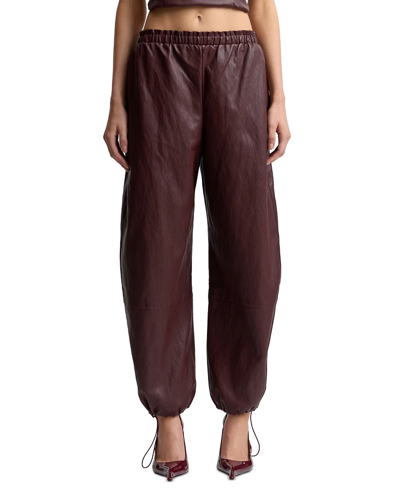 Avec Les Filles Women's Elastic-Waist High-Rise Balloon Pants
