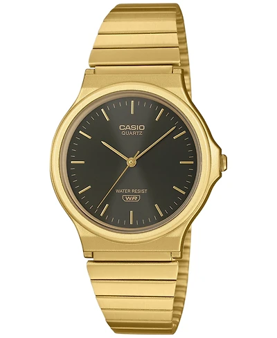Casio Men's Japanese Quartz Gold-Tone Stainless Steel Strap Watch 38.8mm
