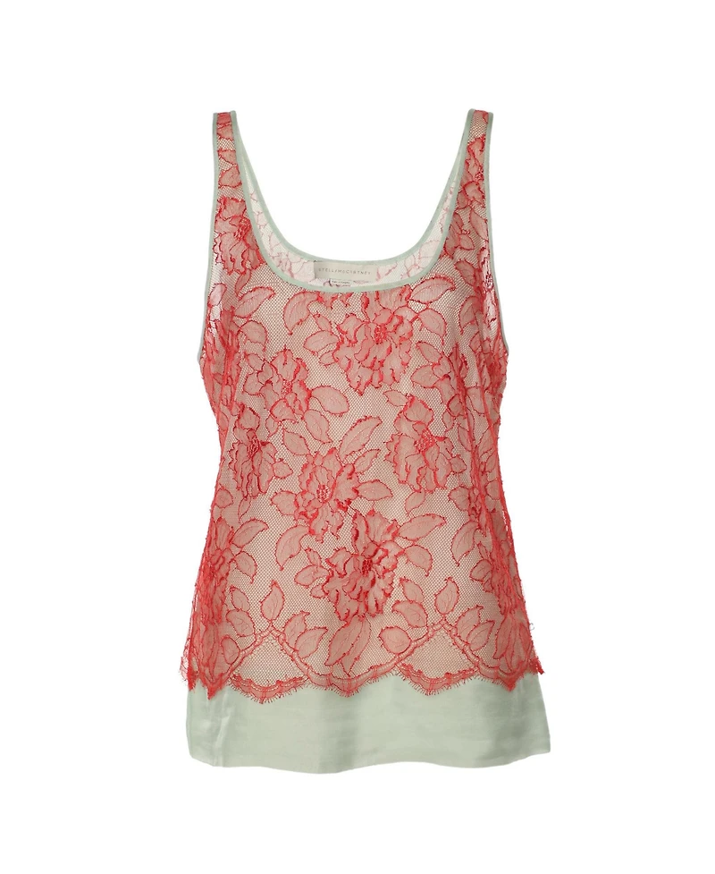 Pre-Owned Stella Mccartney Women's Floral Lace and Chiffon Sleeveless Top