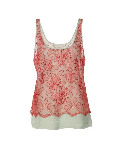 Pre-Owned Stella Mccartney Women's Floral Lace and Chiffon Sleeveless Top