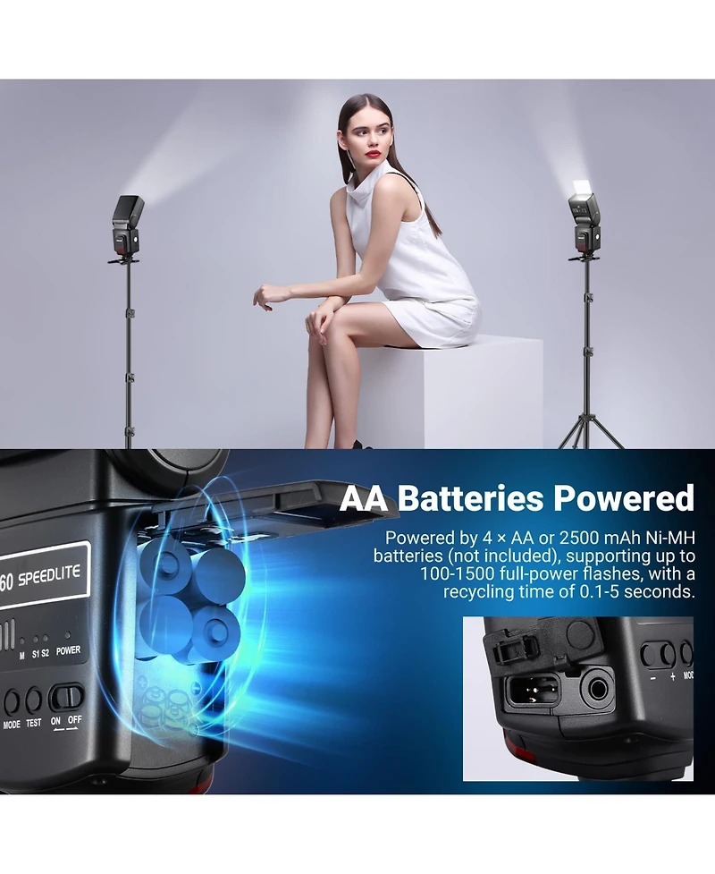 Neewer TT560 Camera Flash for select Canon, Nikon and Sony cameras