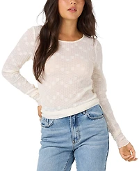 O'Neill Women's Marliz Lace Detail Long-Sleeve Knit Top