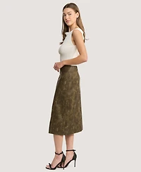 En Saison Women's Margot Zippered Midi Skirt