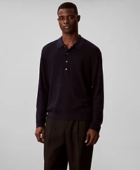 Calvin Klein Men's Extra Fine Merino Polo Sweater