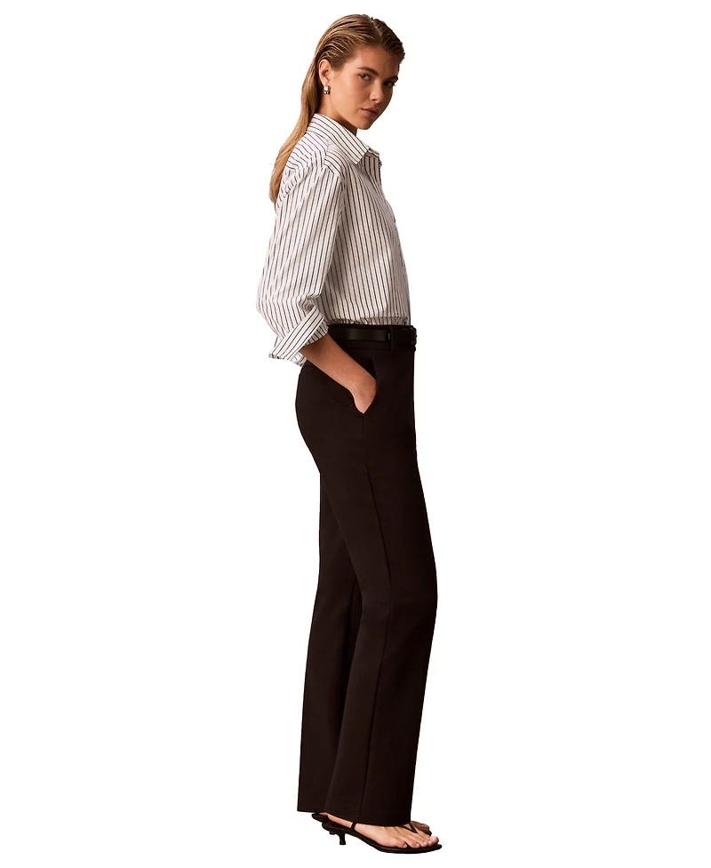 Calvin Klein Women's Hi Twist Compression High-Rise Bootcut Pants