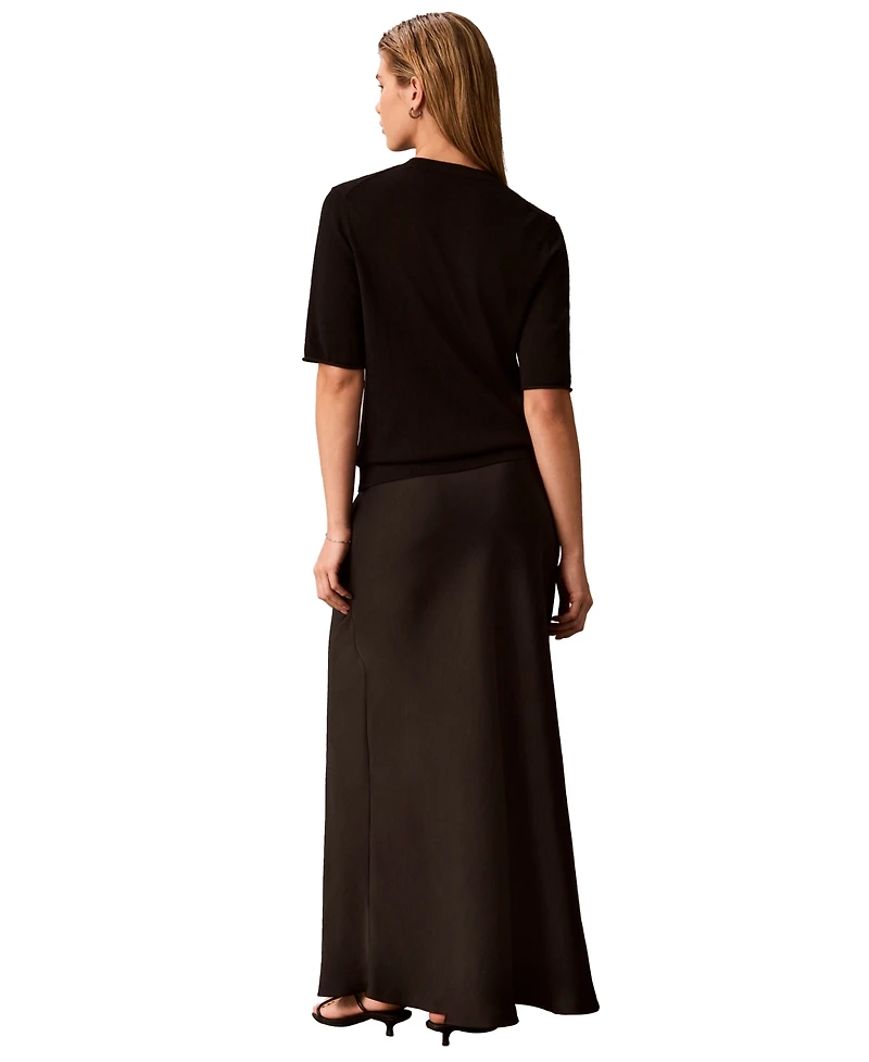 Calvin Klein Women's Double Faced Satin Bias-Cut Maxi Skirt