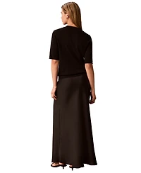 Calvin Klein Women's Double Faced Satin Bias-Cut Maxi Skirt