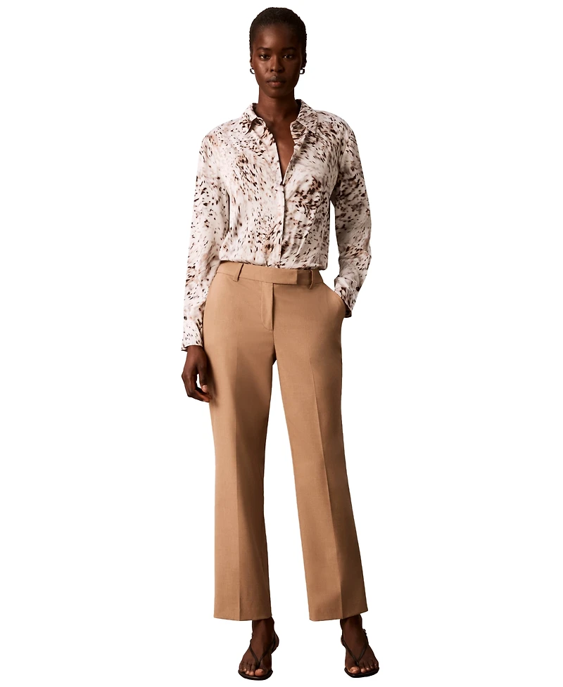 Calvin Klein Women's Printed Collared Neck Shirt