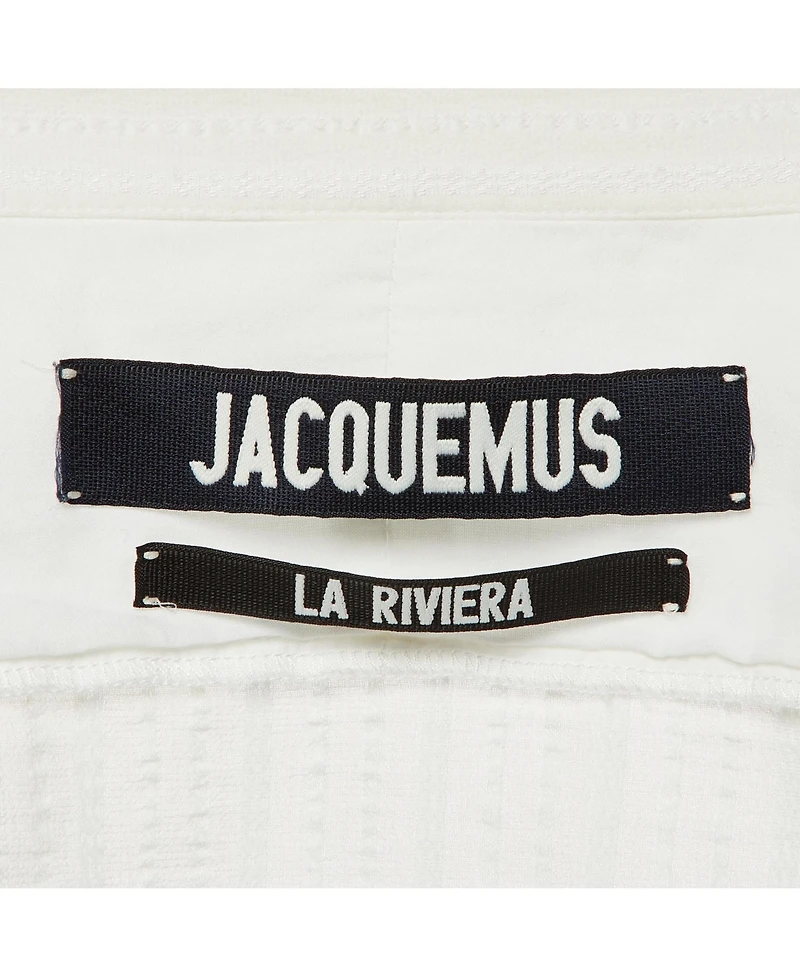 Pre-Owned Jacquemus Women's La Riviera Textured Viscose Wrap Blouse