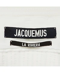 Pre-Owned Jacquemus Women's La Riviera Textured Viscose Wrap Blouse