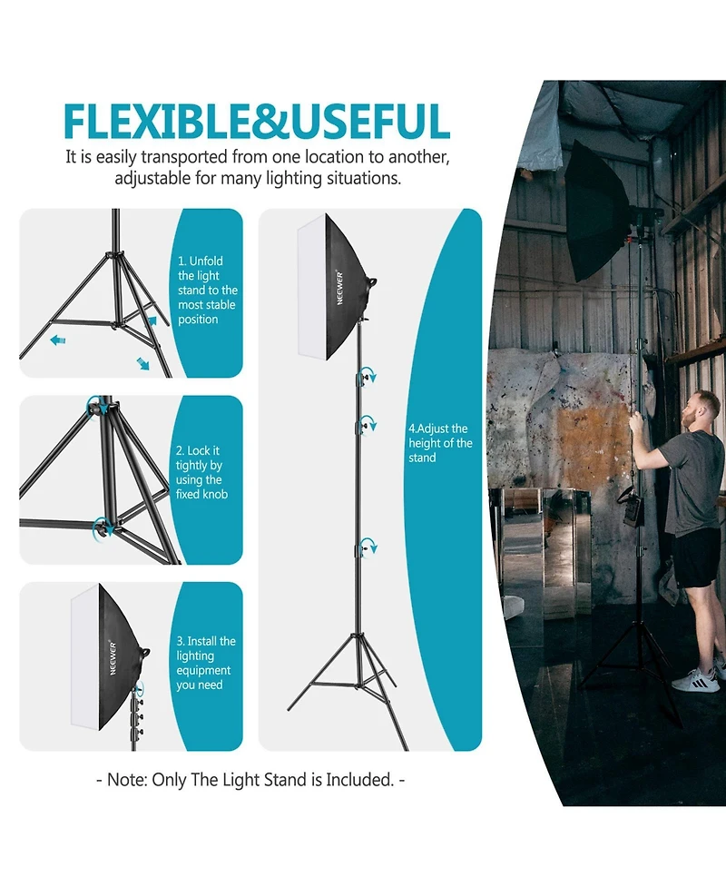 Neewer Photography Light Stand with 13ft, 22lb, 10kg