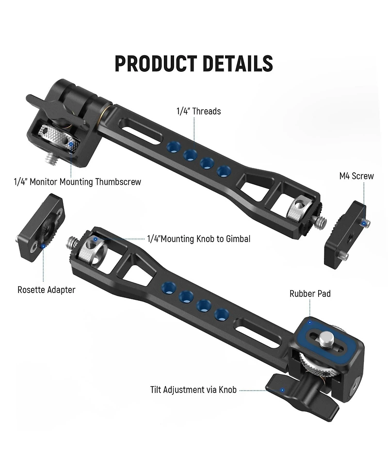 Neewer GA005 Camera Mounting Accessory with 4 Inches for Dji RS4 Pro RS3 RS2 RSC2 Zhiyun Crane