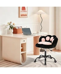 gaomon Armless Vanity Office Chair with Cat Back, 360 Degree Swivel and Wheels