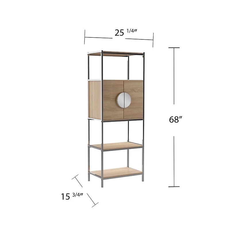 Augusta Home Northdom Tall Bar Cabinet with Wine Storage