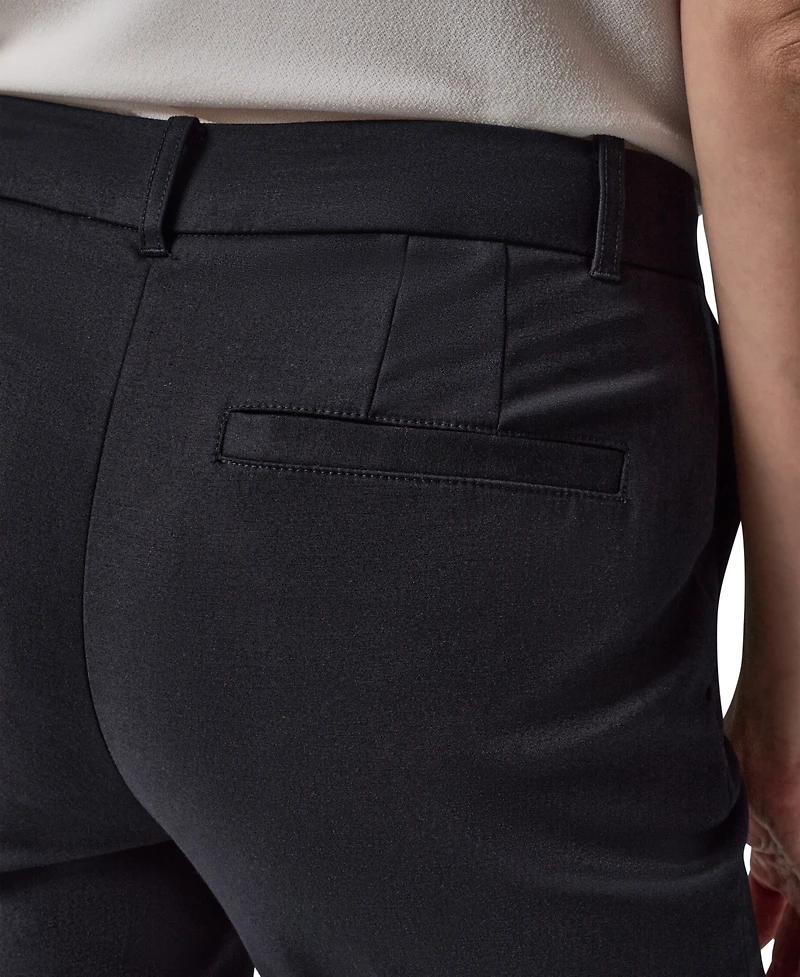 Donna Karan New York Women's Flat-Front Stretch Double-Layer Pants