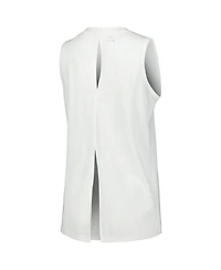LevelWear Women's White Milwaukee Bucks Paisley Peekaboo Tank Top