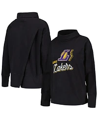 LevelWear Women's Black Los Angeles Lakers Sunset Pullover Sweatshirt
