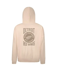 LevelWear Men's Cream Detroit Red Wings Contact Stamp Pullover Hoodie