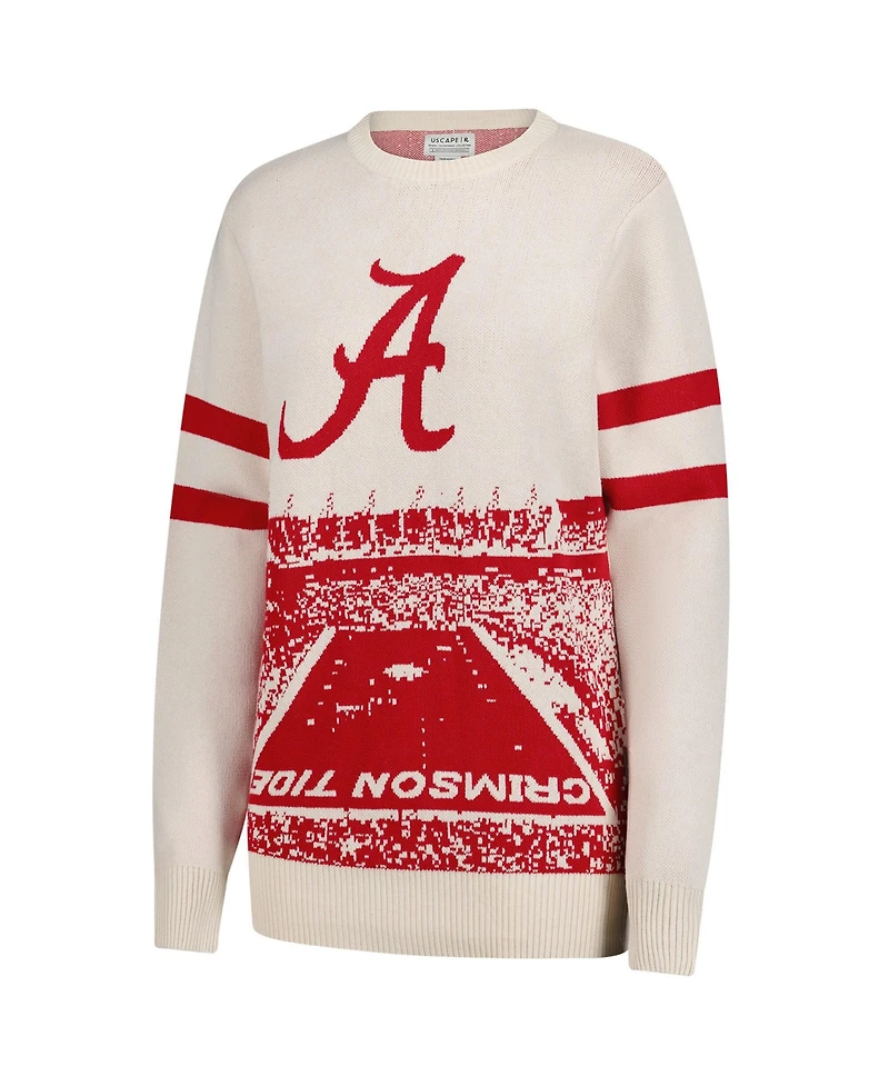 Uscape Apparel Men's and Women's Cream Alabama Crimson Tide Renew Knit Stadium Sweater