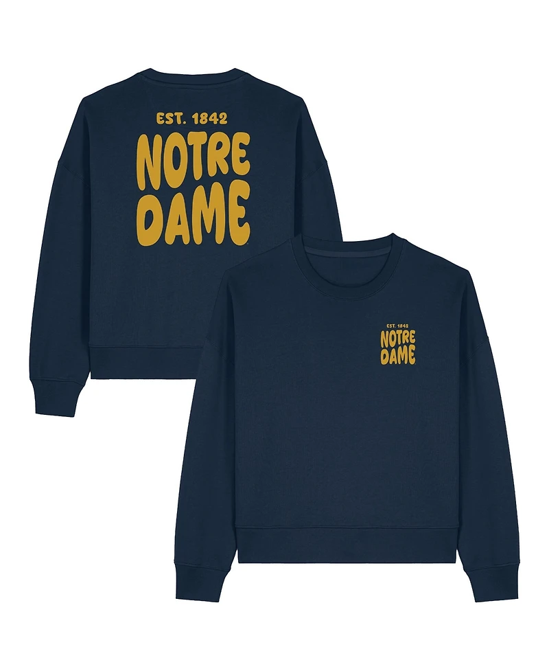 Uscape Apparel Women's Navy Notre Dame Fighting Irish Cloud Sweatshirt