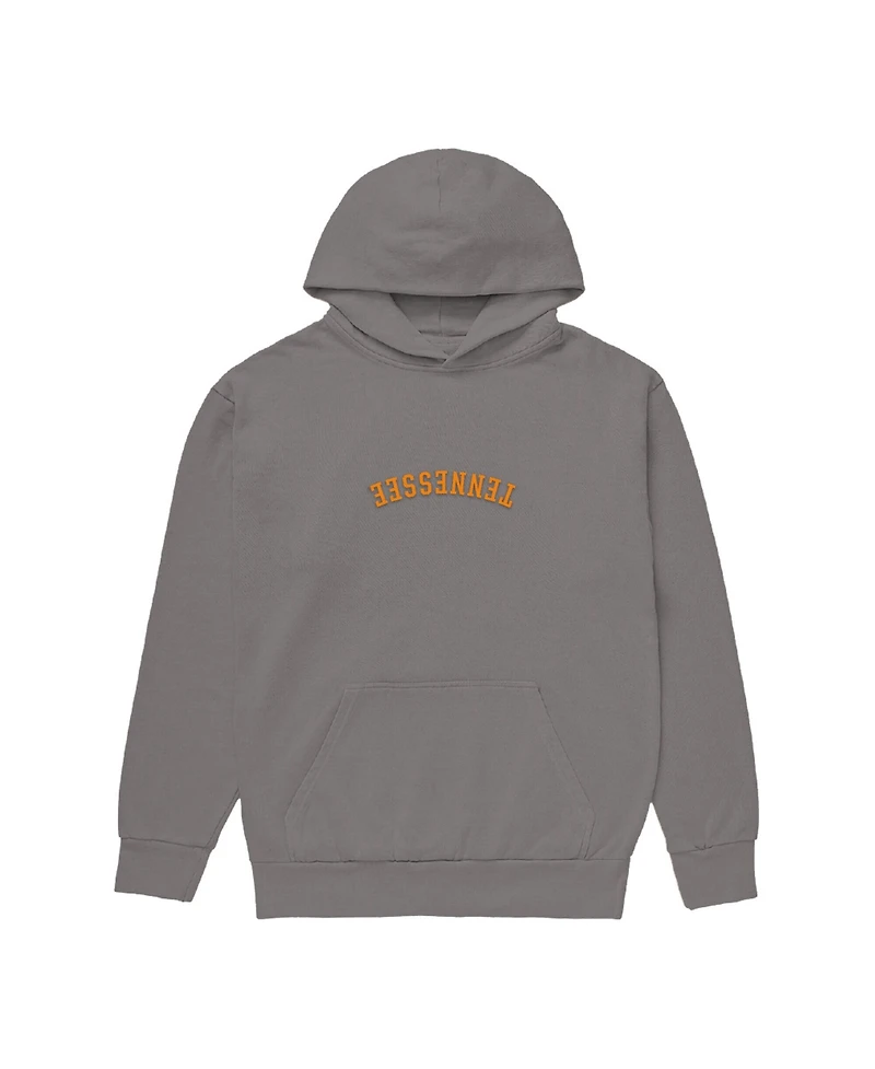 Uscape Apparel Men's Dark Grey Tennessee Volunteers Upside Down Embroidered Vintage Heavyweight Hoodie