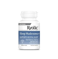 Kyolic Sleep Mushrooms Supplement Reishi, L-Theanine, Valerian Root and Aged Garlic Extract for Restful Sleep 60 Capsules