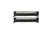 Viyet 2-Pack Rolling Underbed Storage Bins - Metal Frame Shoe and Clothes Organizer with Clear Lid