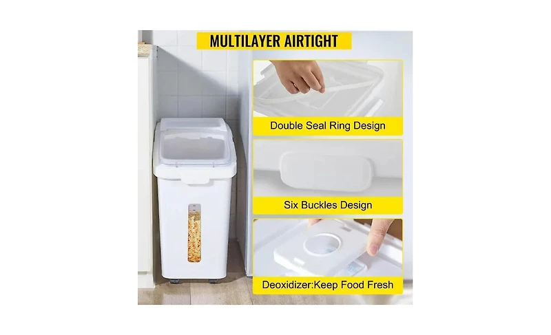 Viyet 11.4-Gallon Airtight Food Storage Bin