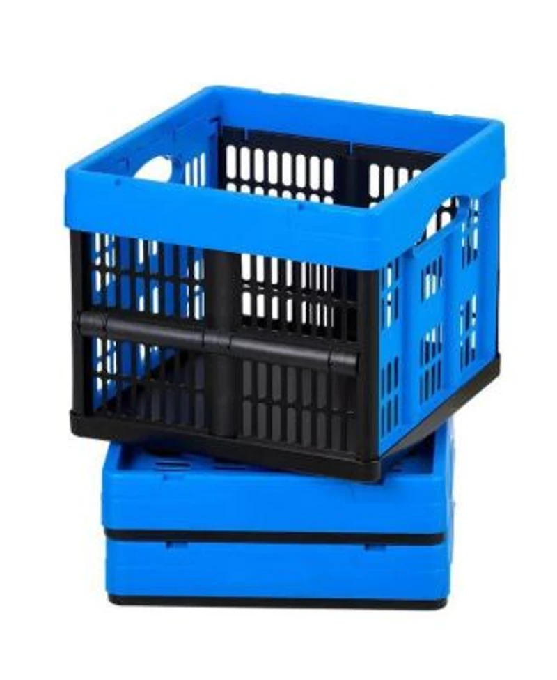 Viyet 3 Pack 25l Collapsible Storage Bins Compact Foldable Crates For Home Office