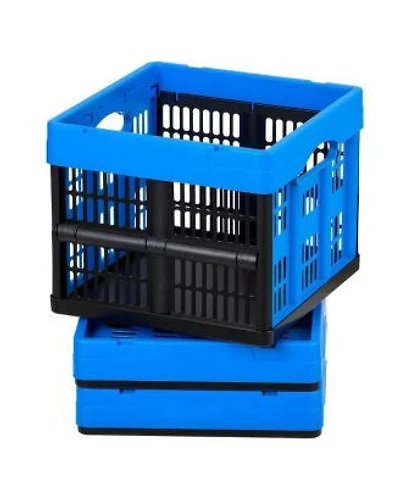 Viyet 3 Pack 25l Collapsible Storage Bins Compact Foldable Crates For Home Office