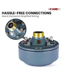 5 core Pa Horn Speaker Set 2" Compression Driver 600W 16 Ohm Weatherproof Aluminum Body 18 Tpi Thread