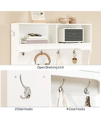 Slickblue Hall Tree with Coat Hooks, Bench and Shoe Storage for Entryway