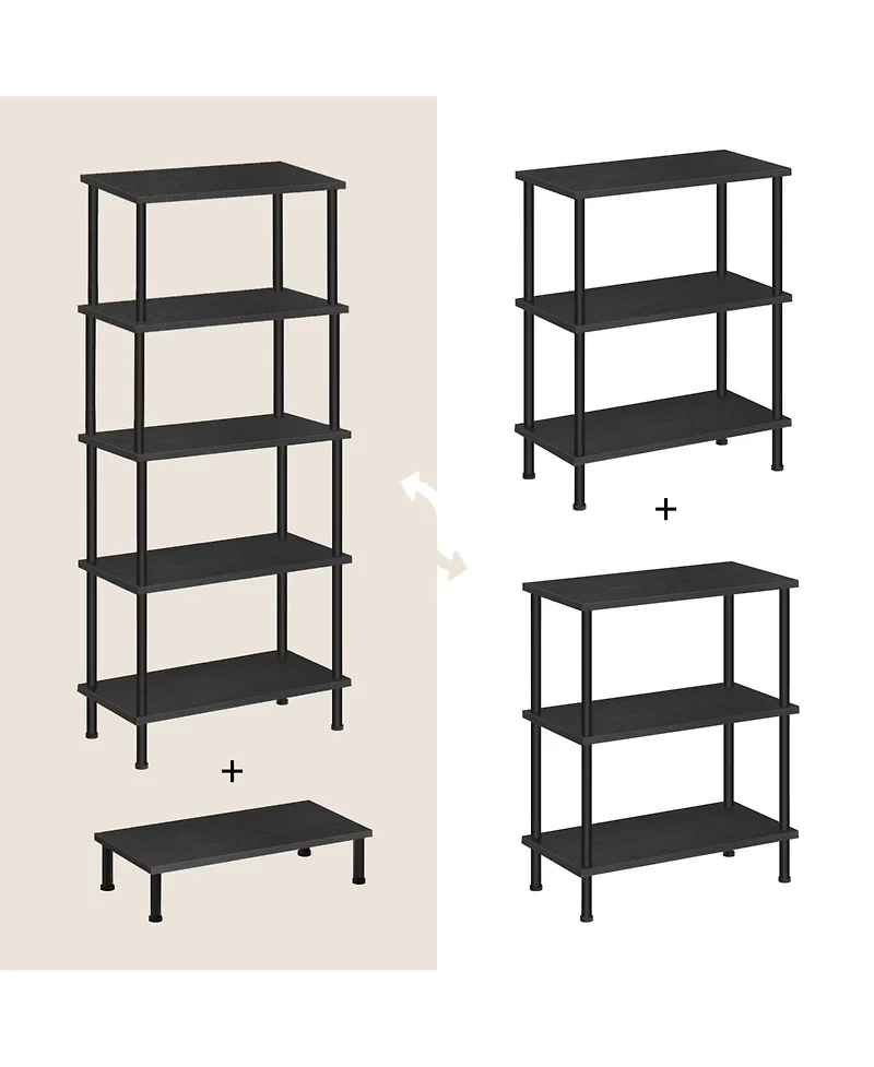 Slickblue Slim 3-Tier End Table with Twist-On Assembly and Multi-Level Storage
