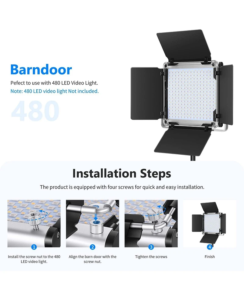 Neewer Led Video Light with 9 Inches, 5 cm, 480 Led