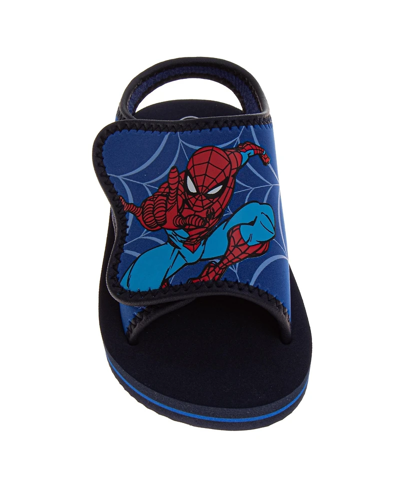 Spider-Man Boys 5,7,9,11,13 Slip-On Foam Sandals with Cushioned Footbed