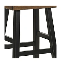 HomeRoots 25" Solid Wood Backless Counter Height Bar Chair