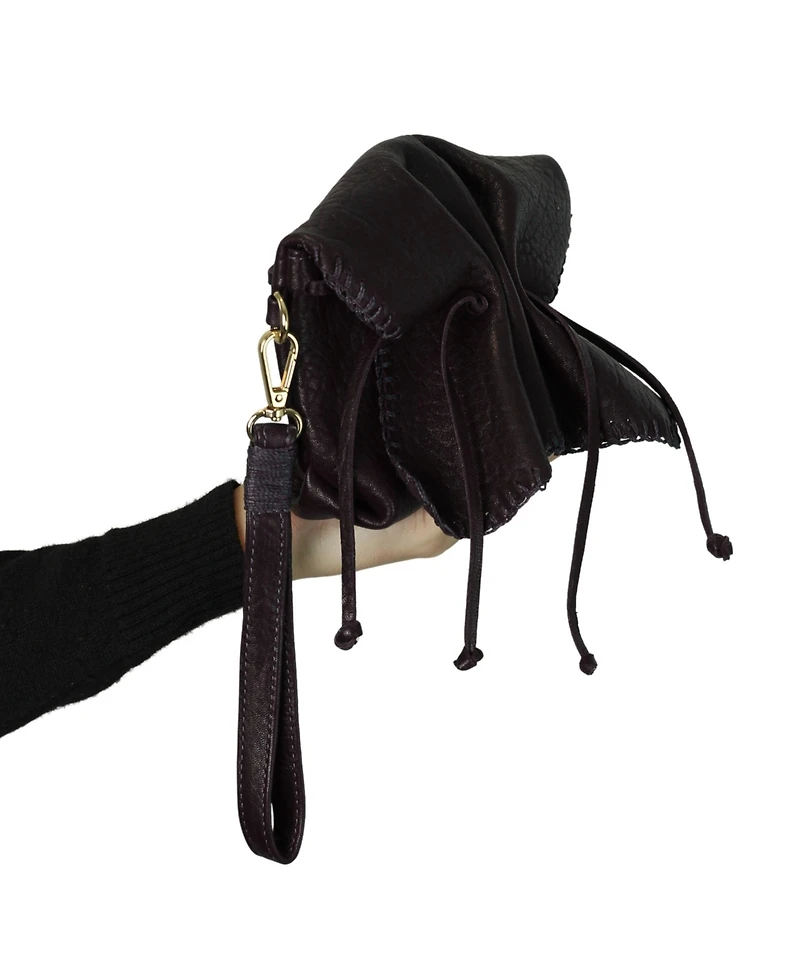 Carlos Falchi Mini Butterfly Lambskin Leather Bag