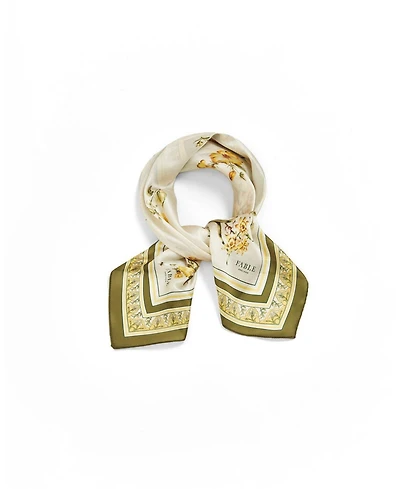 Fable England Women's Nouveau Floral Square Scarf