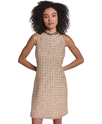 Karl Lagerfeld Paris Women's Metallic Tweed Sheath Dress