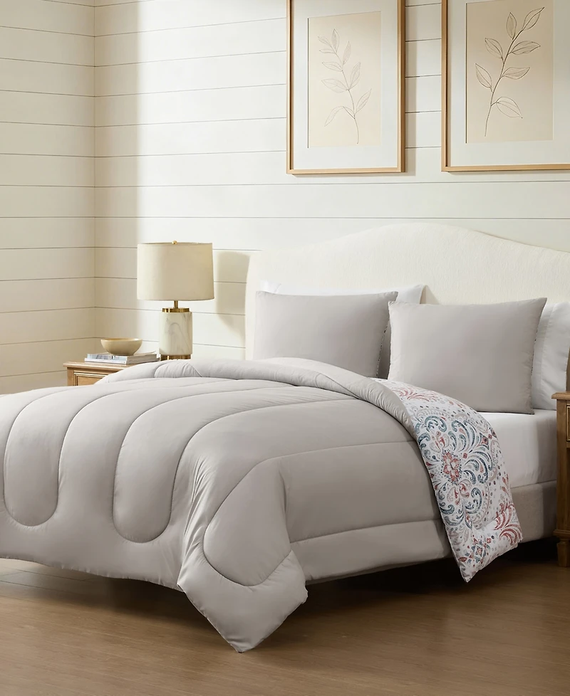 Ishara Damask 3-Piece Comforter Sets