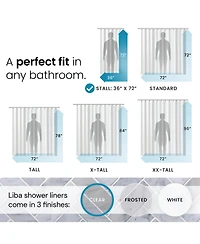 36" W x 72" H 8G Peva Extra Heavy Weight Shower Liner - Liba