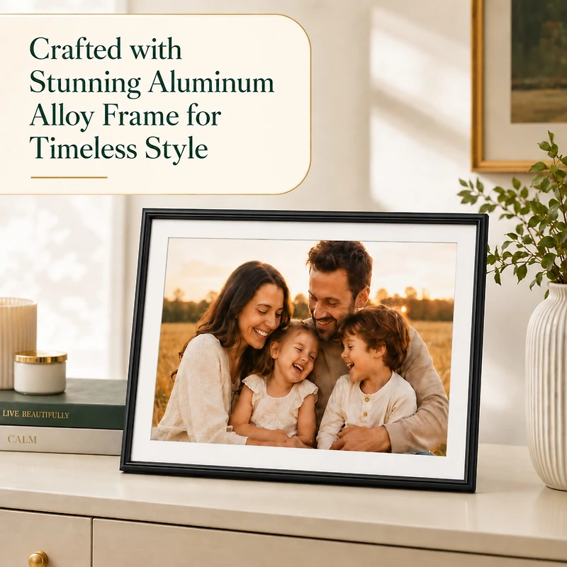 Elime 15.6" WiFi Digital Picture Frame with Frameo App - 32GB Smart Photo Display