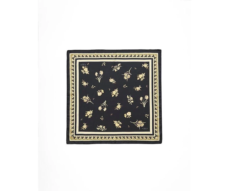 Fable England Women's Nouveau Floral Small Square Scarf