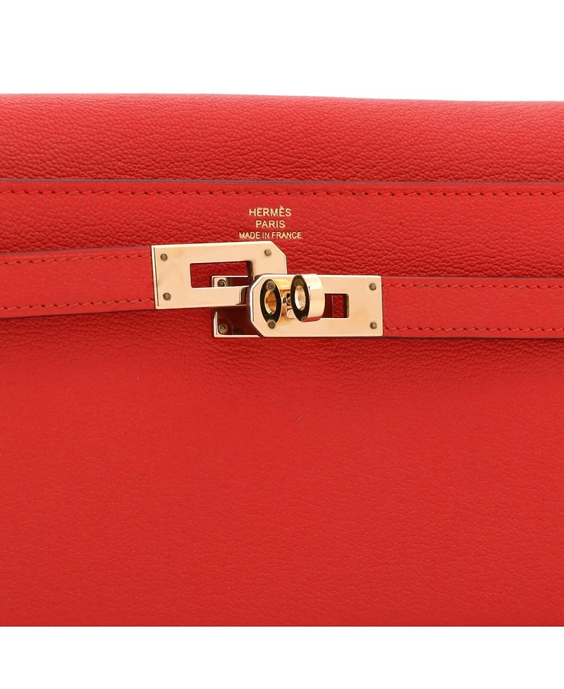Pre-Owned HERMES Long Kelly Wallet Chevre Mysore