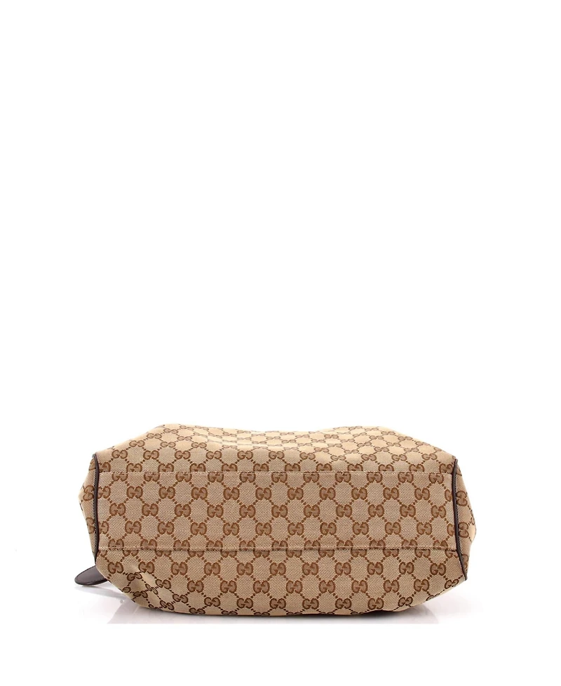 Pre-Owned Gucci Medium Sukey Tote Gg Canvas with Leather