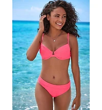 Lascana Women's Shell Pattern Underwire Bikini Swimsuit Top Bra Sizing