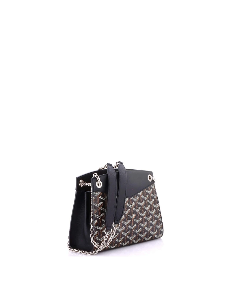 Pre-Owned Goyard Mini Structured Rouette Chain Shoulder Bag Coated Canvas
