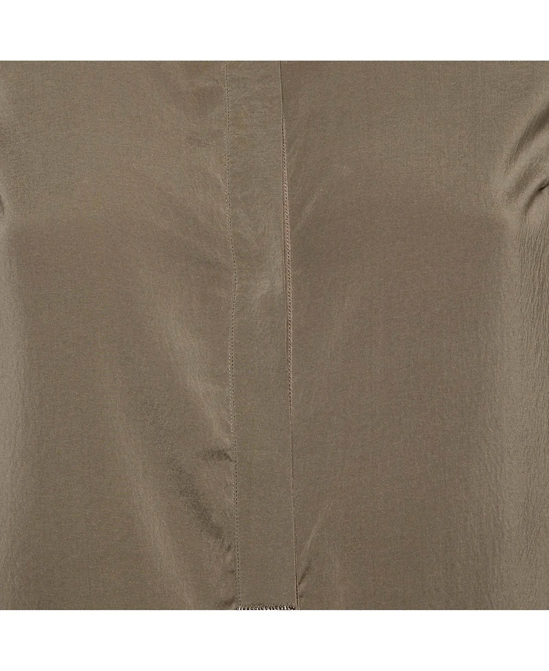 Pre-Owned Brunello Cucinelli Women's Silk Monili-Detail Band Collar Blouse