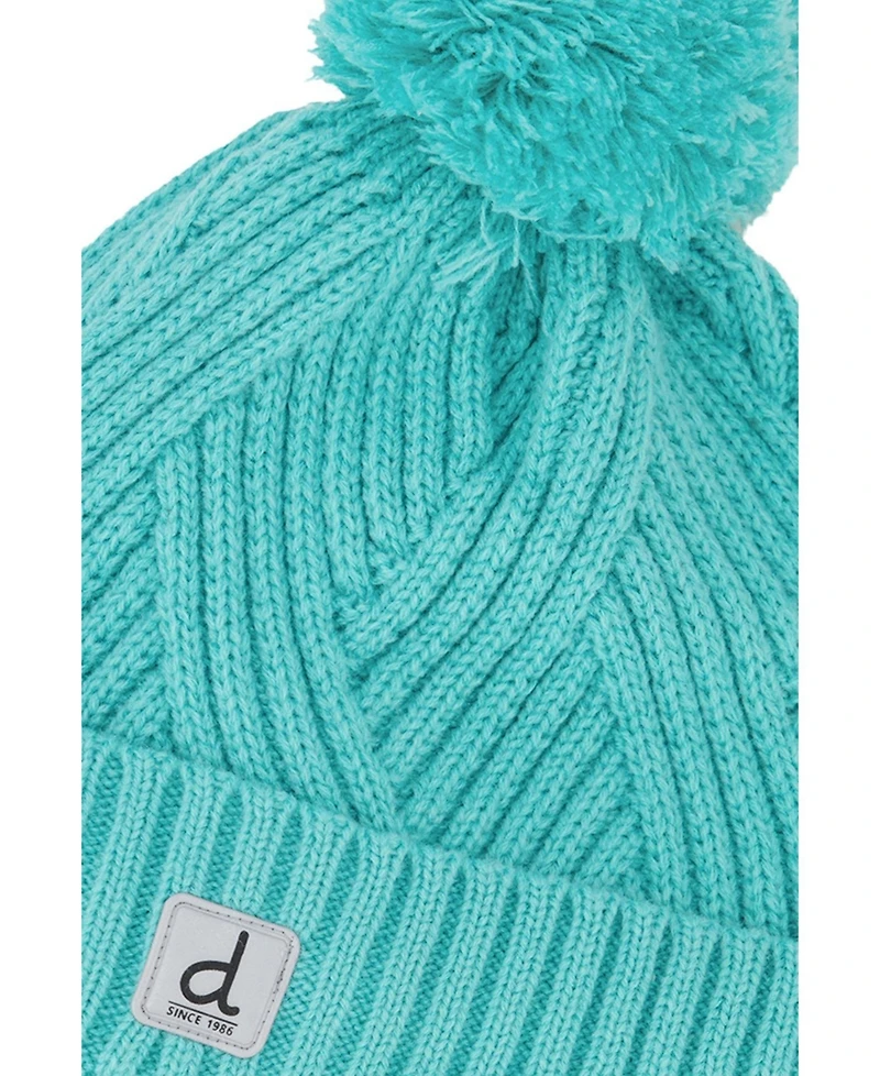Deux par Deux Little and Big Girl's (5-14) Winter Knit Pompom Hat